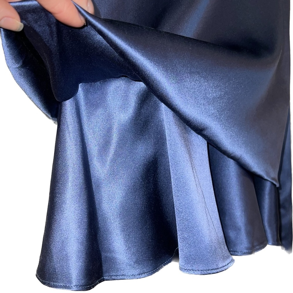 ✨HP!✨VERONICA BEARD | NWT Agatha Silk Ruched Minidress | Steel Blue Dress | 6 - Picture 14 of 14